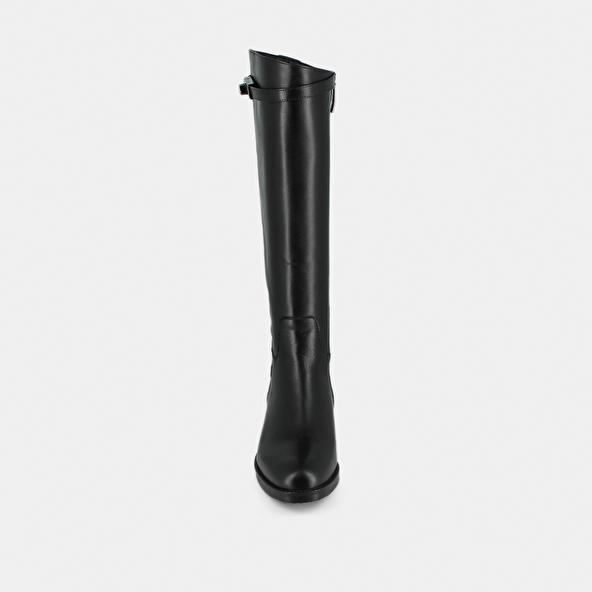 Jonak Round-toe Boots In Black Leather FLY