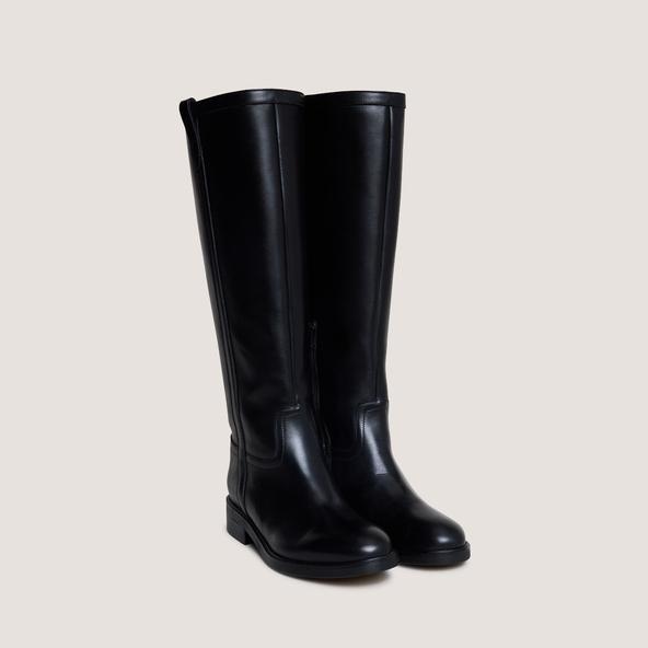 Jonak Round-toe Boots In Black Leather MARGOT