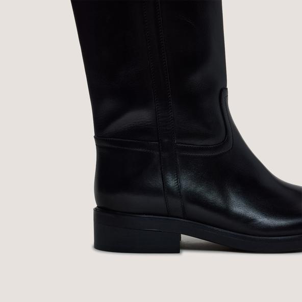 Jonak Round-toe Boots In Black Leather MARGOT