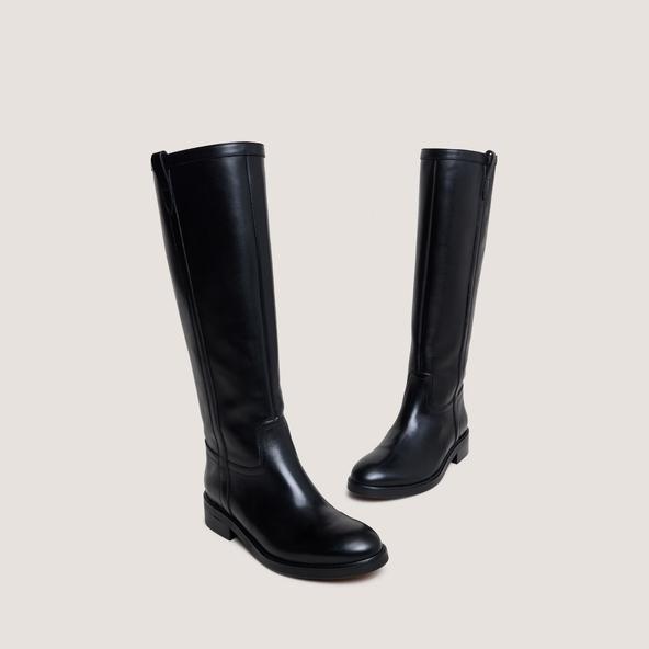 Jonak Round-toe Boots In Black Leather MARGOT
