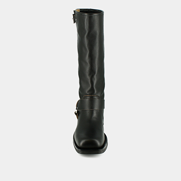 Jonak Round-toe Boots In Black Leather PHILIPPE