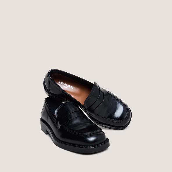 Jonak Round-toe Loafers In Black Leather DEVANN