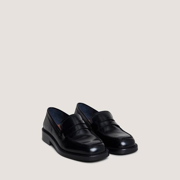Jonak Round-toe Loafers In Black Leather DEVANN