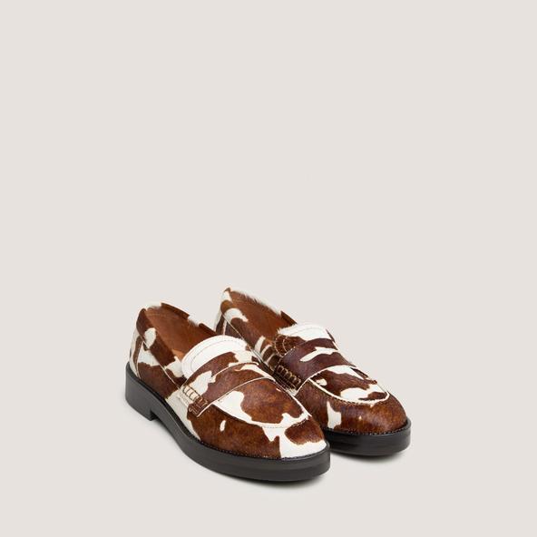 Jonak Round-toe Loafers In Brown Cowhide MIRNA