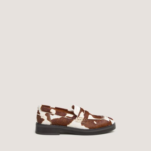 jonak Round-toe loafers in brown cowhide MIRNA