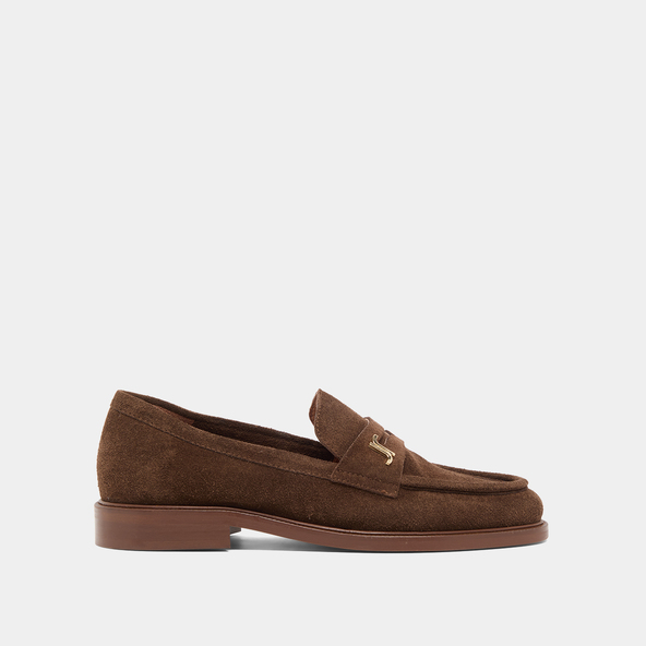 Jonak Round-toe Loafers In Brown Suede DUEDI