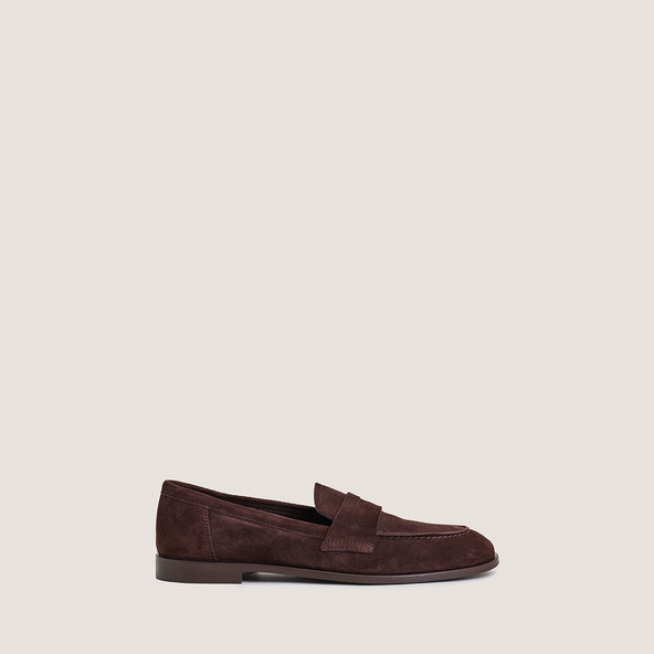 Jonak Round-Toe Loafers In Brown Suede THELMA