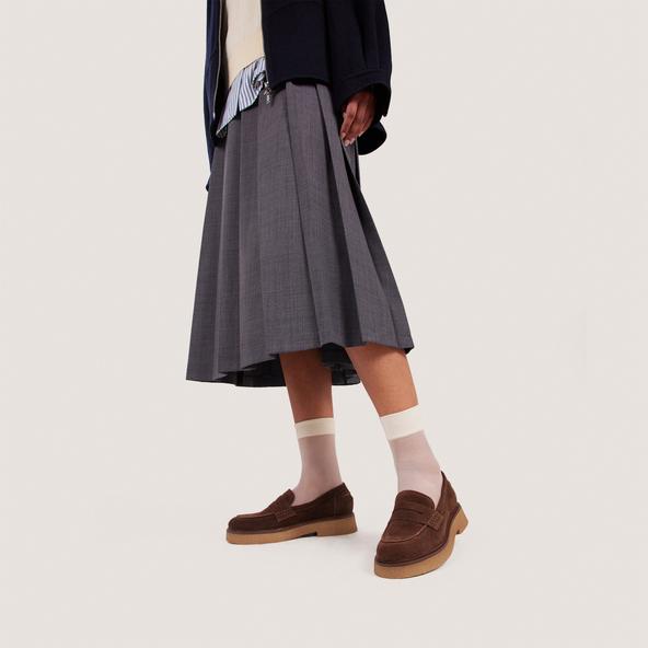 jonak Round-toe loafers in dark brown suede MARION