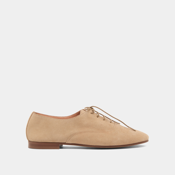 Jonak Round-toe Oxfords In Beige Suede DOMELLE