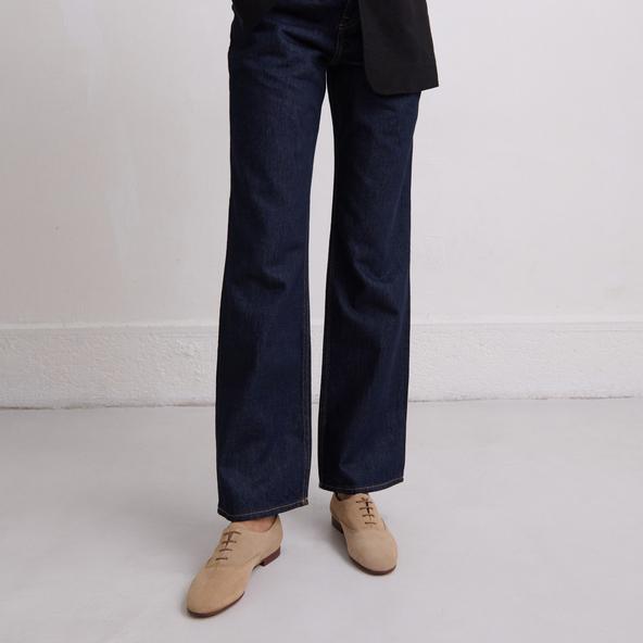 Jonak Round-toe Oxfords In Beige Suede DOMELLE