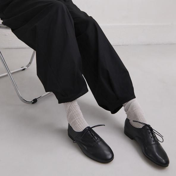 Jonak Round-toe Oxfords In Black Leather DOMELLE