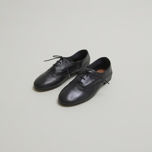 jonak Round-toe oxfords in black leather DOMELLE
