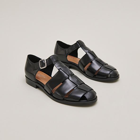 Jonak Sandals In Black Leather AGOSTA