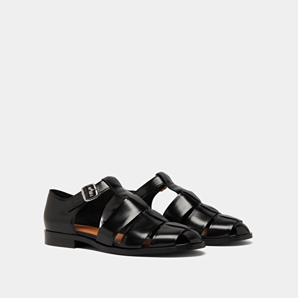 Jonak Sandals In Black Leather AGOSTA