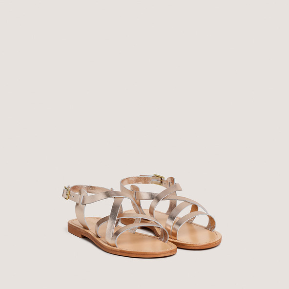 Jonak Sandals In Platinum Metallic Leather WISCHIA