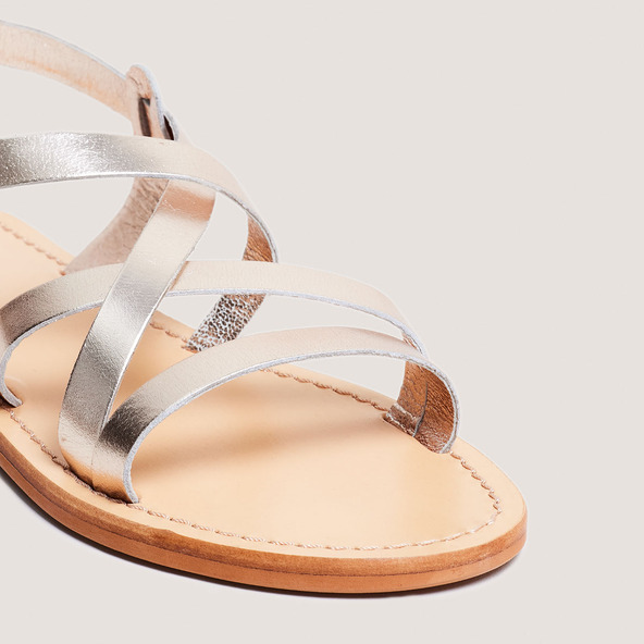 Jonak Sandals In Platinum Metallic Leather WISCHIA