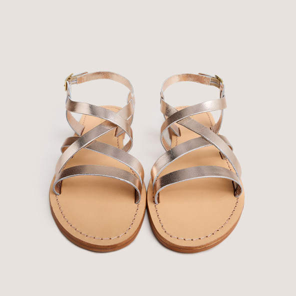 Jonak Sandals In Platinum Metallic Leather WISCHIA