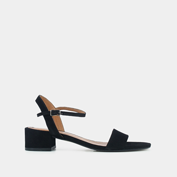 Jonak Sandals With Square Heel In Black Suede VIA