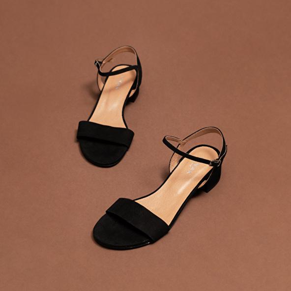 Jonak Sandals With Square Heel In Black Suede VIA