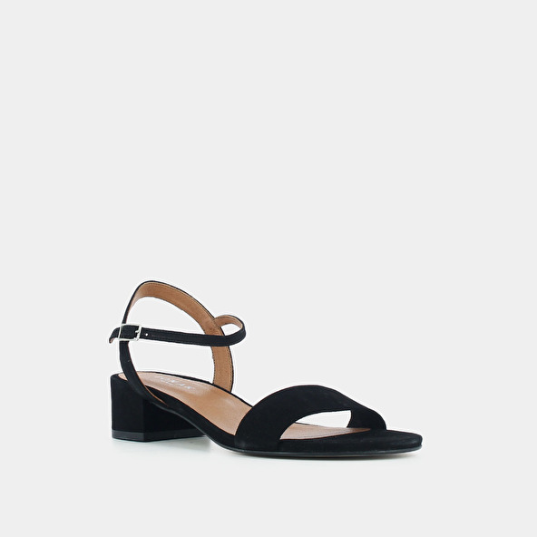 Jonak Sandals With Square Heel In Black Suede VIA