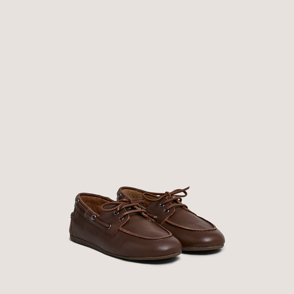 Jonak Soft Loafers In Brown Leather LALIE