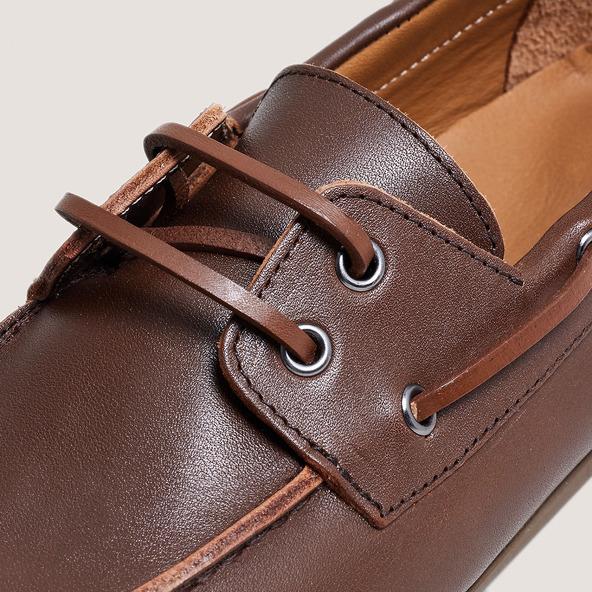Jonak Soft Loafers In Brown Leather LALIE
