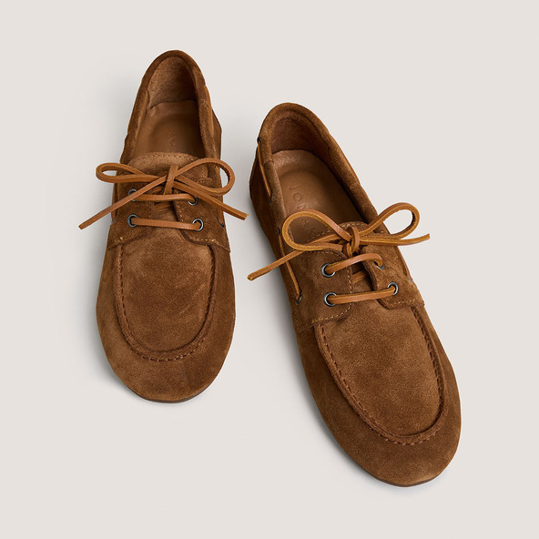 jonak Soft loafers in cognac suede LALIE