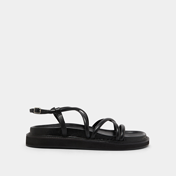 Jonak Strappy Sandals In Black Leather WET