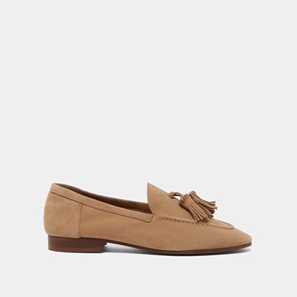 Jonak Tassel Loafers In Camel Velvet DEREK