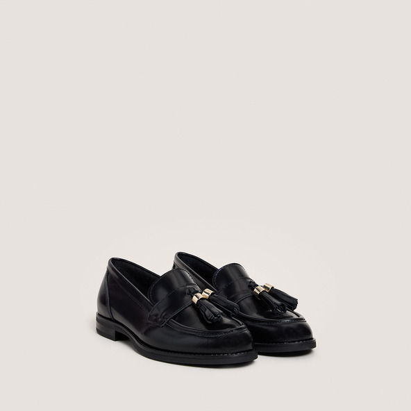 Jonak Tassel Loafers In Shiny Black Leather NELLOU