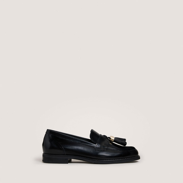 jonak Tassel Loafers in shiny black leather NELLOU
