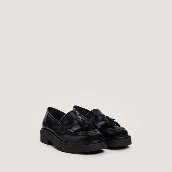 Jonak Tassel Loafers In Shiny Black Leather NICO