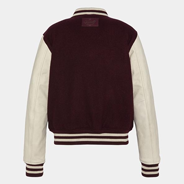 Jonak THE JONAK VARSITY In Burgundy Wool THE