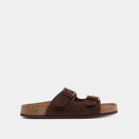 Jonak Two Strap Mules In Brown Crust MATISSE