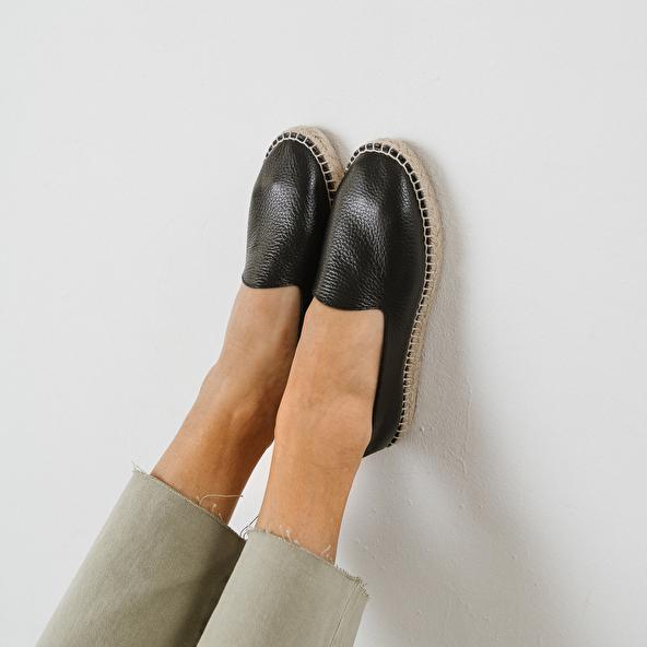 jonak Wedges in black grained leather MAX