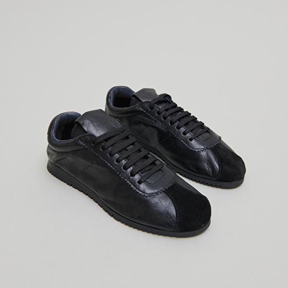 jonak Lace-up sneakers in black suede and black leather DABON