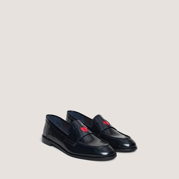 Jonak Loafers Round-tipped In Black Shiny Leather DONJUAN