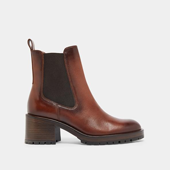 Jonak Lowboots With Elastic Bands In Cognac Leather CECILE