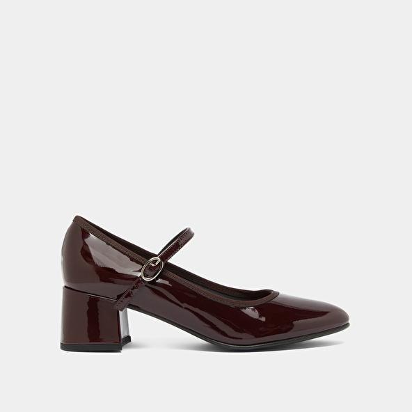 Jonak Mary Jane With Heels In Burgundy Patent DALMATIE