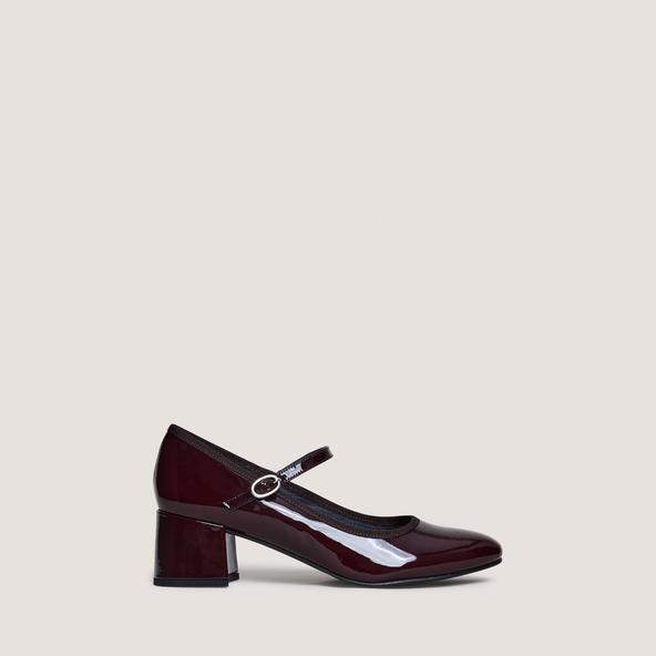 jonak Mary Jane with heels in burgundy patent DALMATIE