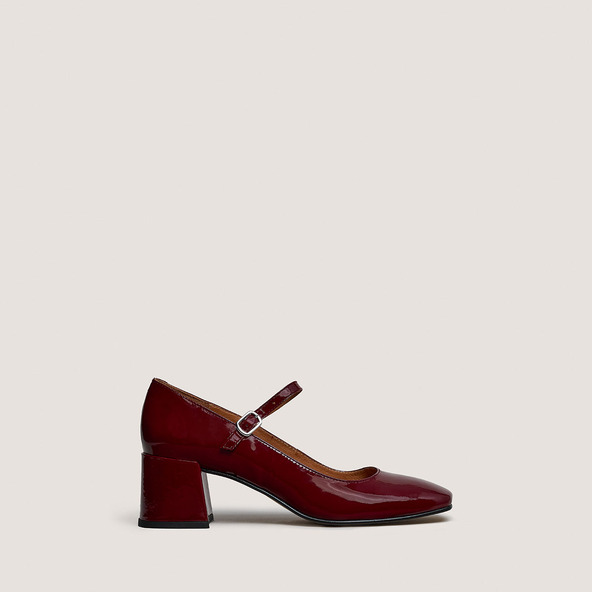 jonak Mary Jane with Square Heels in burgundy vernish ALIENOR jonak Mary Jane with Square Heels in burgundy vernish ALIENOR