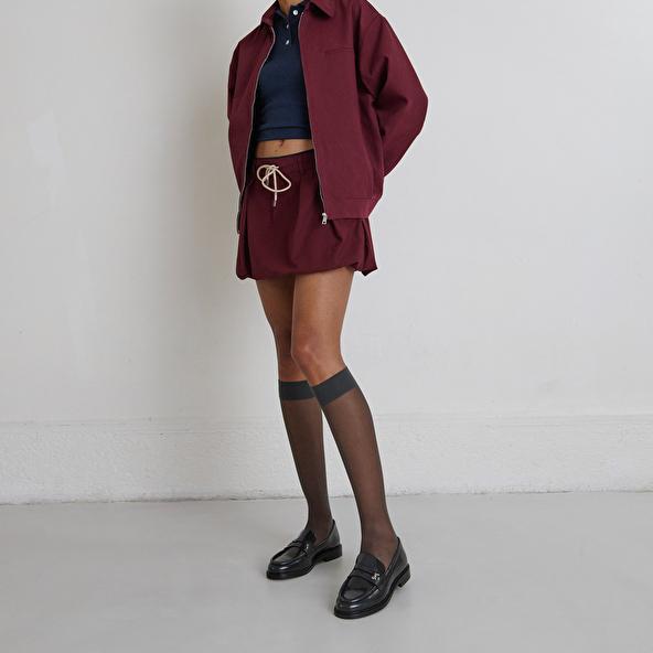 jonak Mocassins à bouts arrondis in gray glazed leather DUEDI