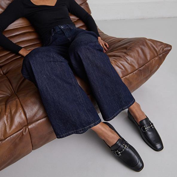 Jonak Mocassins à Mors Et Bouts Carrés In Black Leather AMELLE