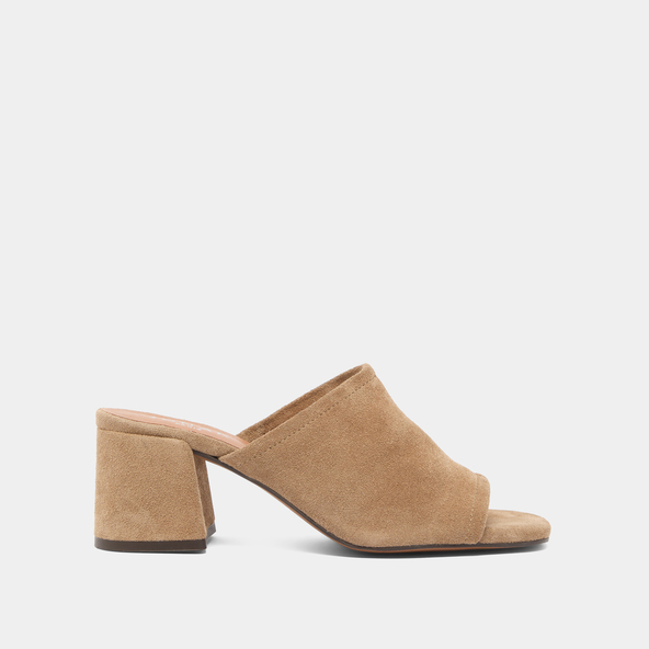 Jonak Mules With Heels And Open Toes In Taupe Crust BUTTERFLY