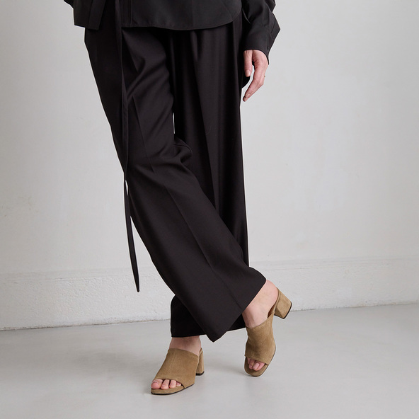 Jonak Mules With Heels And Open Toes In Taupe Crust BUTTERFLY