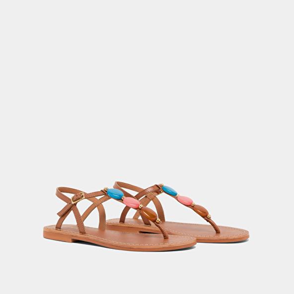 Jonak Plagettes With Details In Camel Leather WALID