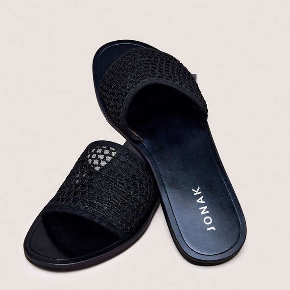 Jonak Plagettes With Openwork Details In Black Mesh And Velvet WAW