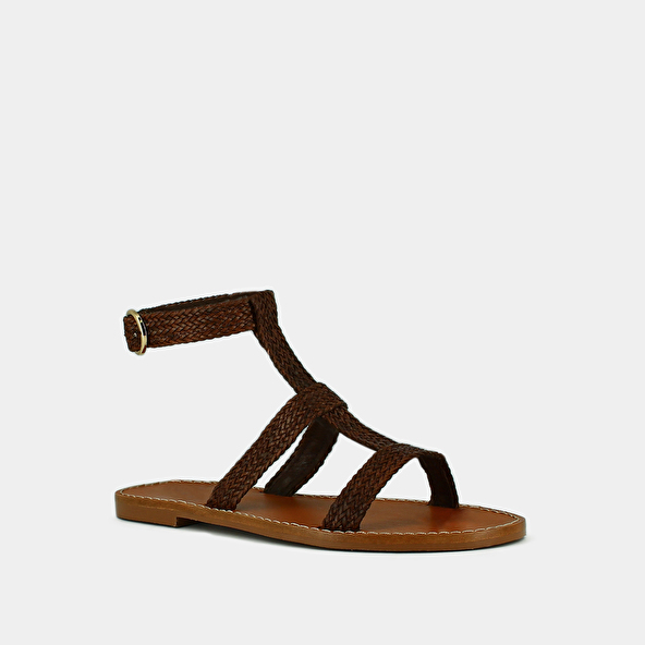 Jonak Plagettes With Straps In Brown Synthetic Rope LOGAN