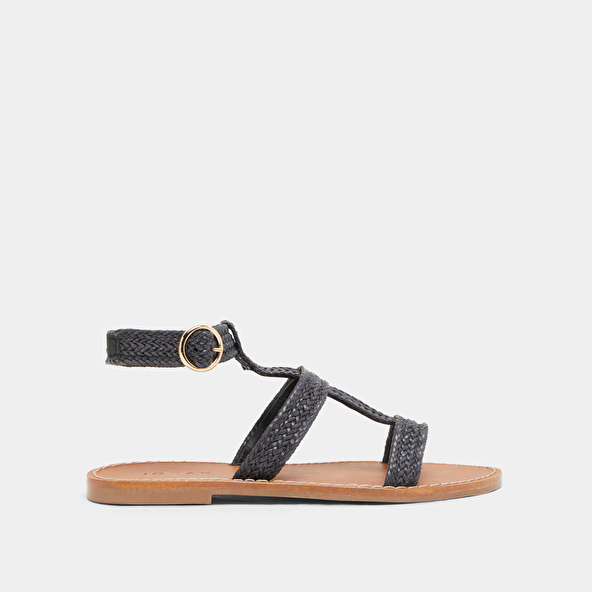 Jonak Plagettes With Straps In Dark Synthetic Rope LOGAN