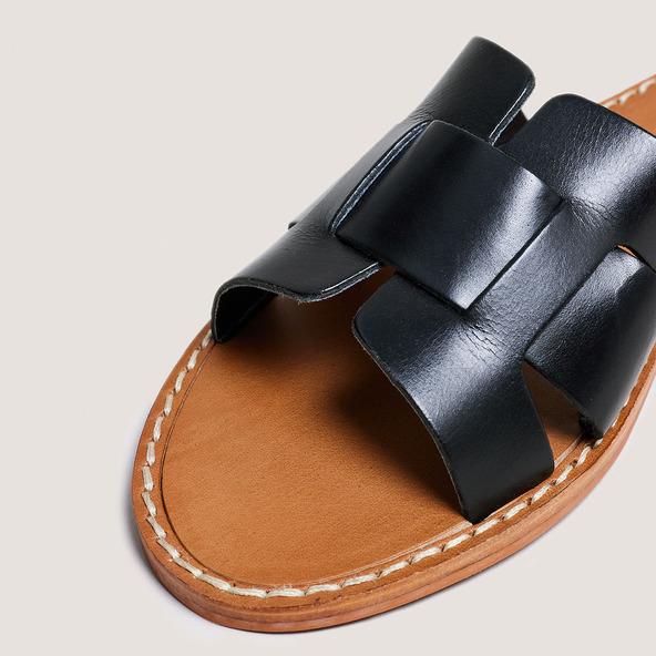 Jonak Plagettes With Wide Straps In Black Leather WILOU